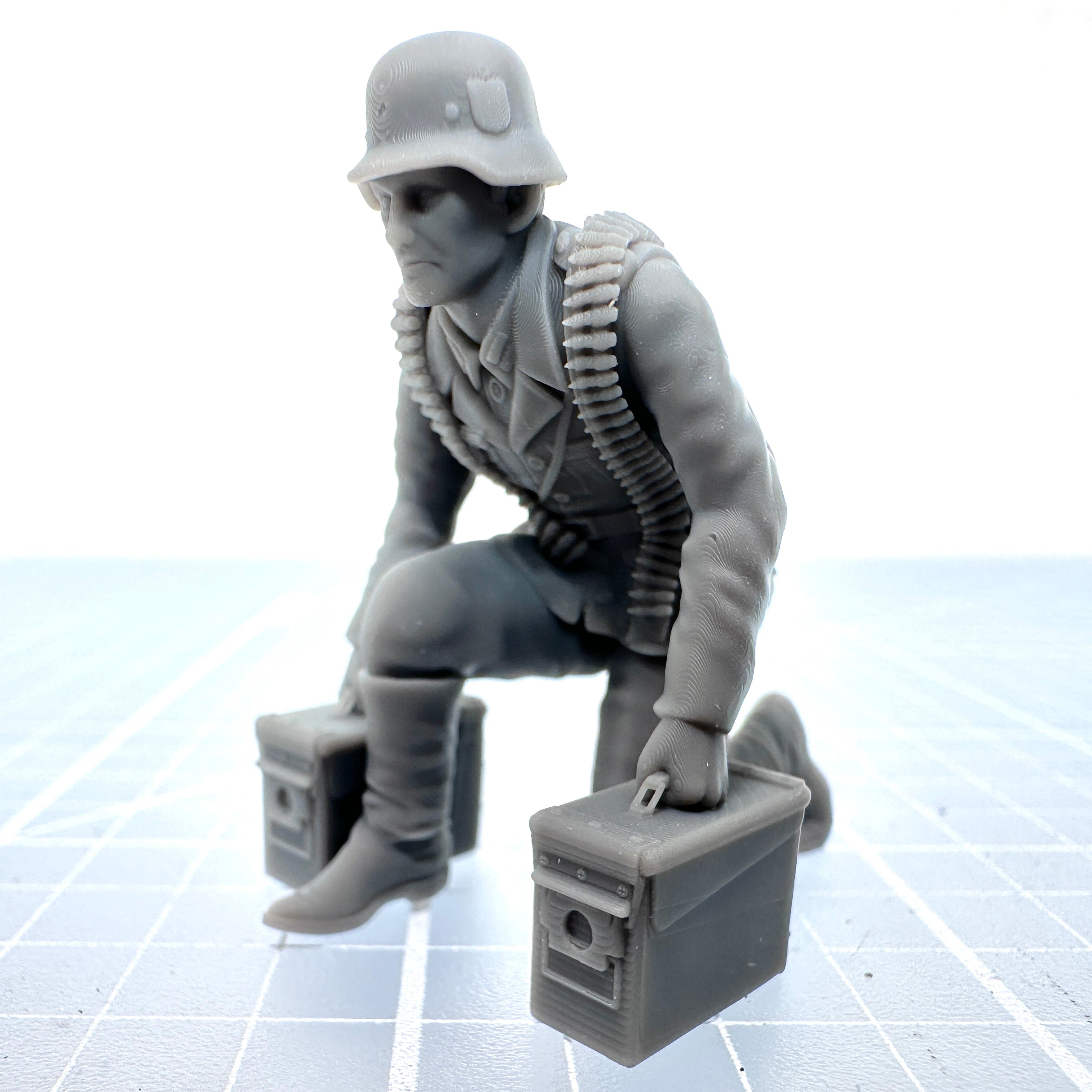 German Ammo Carrier Kneeling