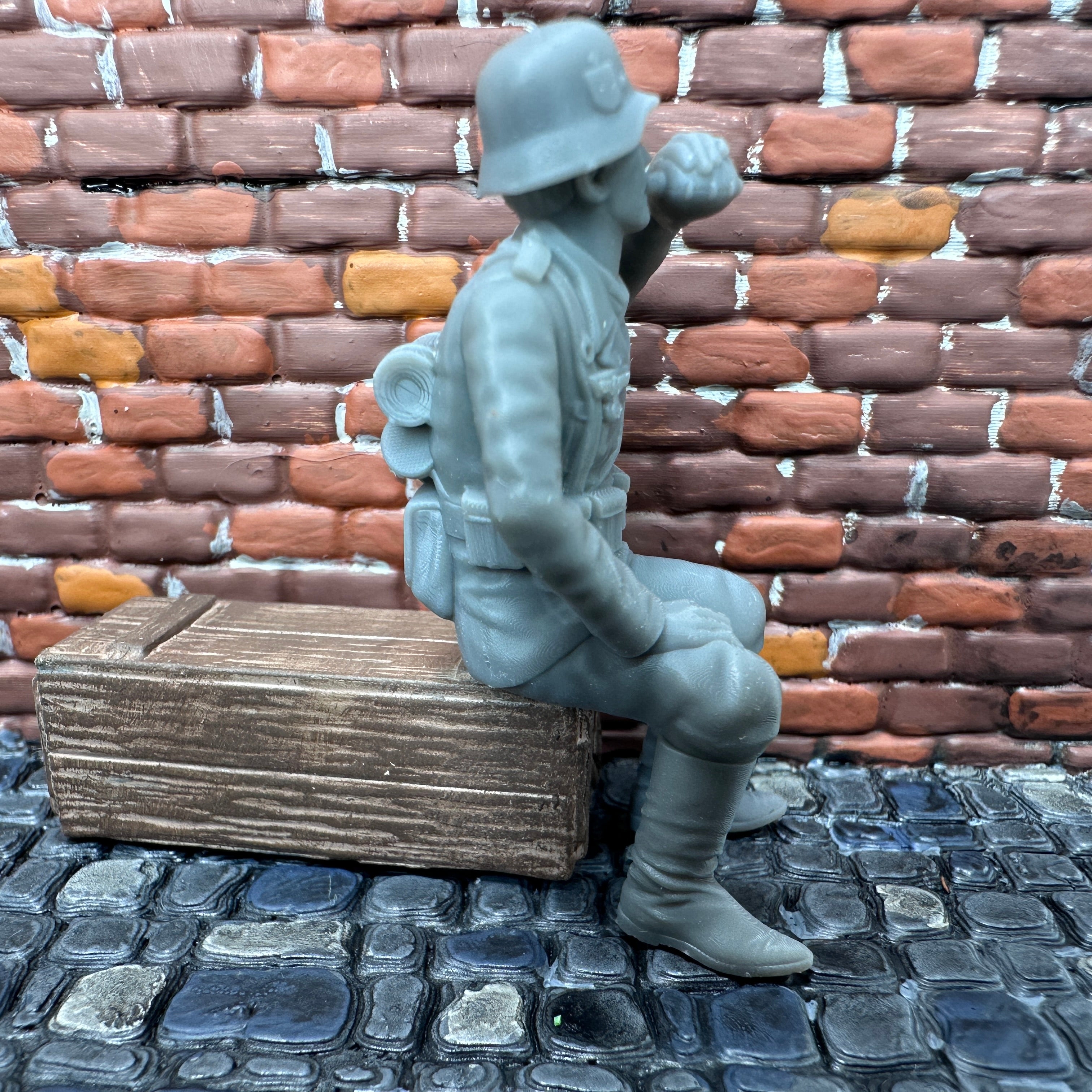 WW2 German Sitting Drinking