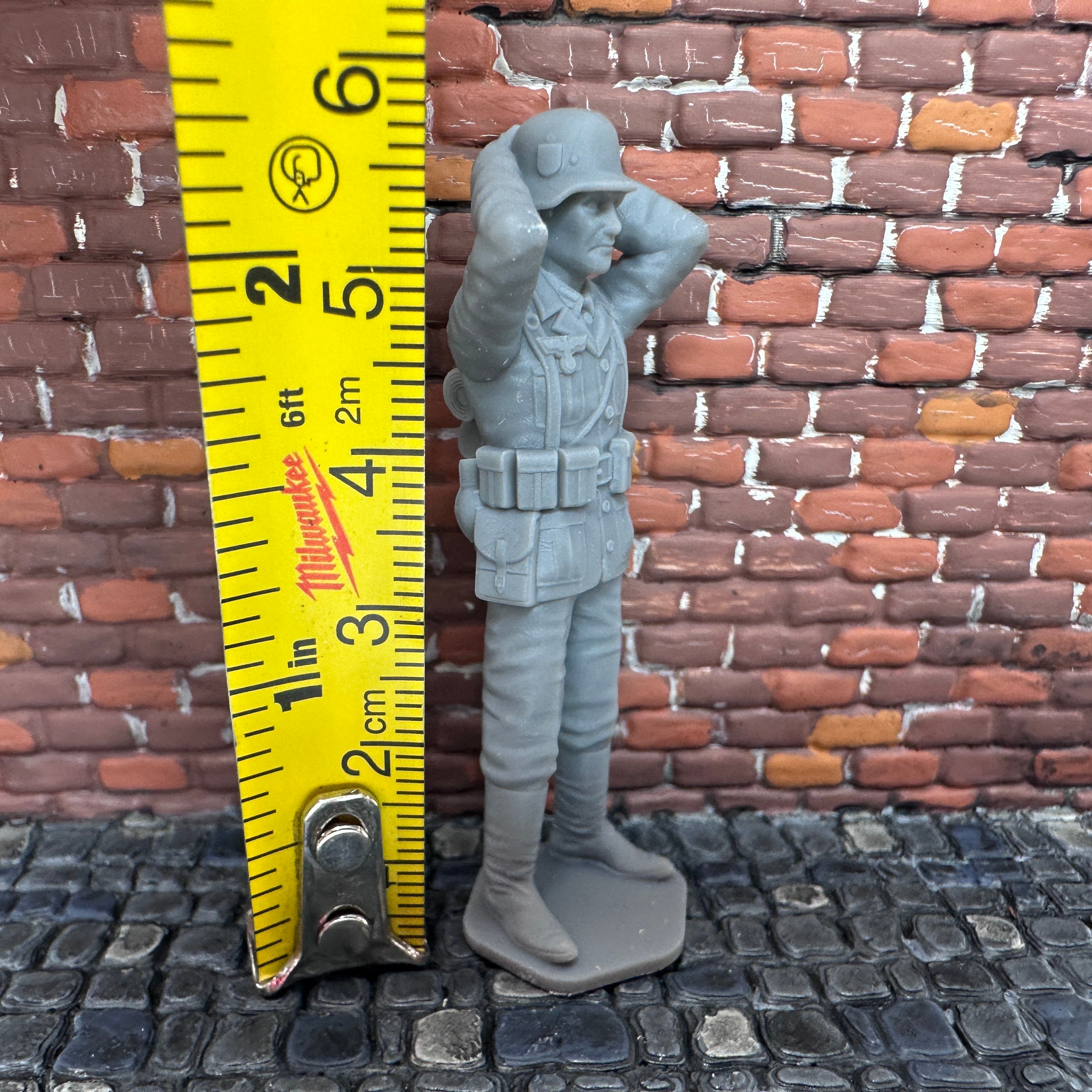 WW2 German Soldier Surrendering Hands Behind the Head