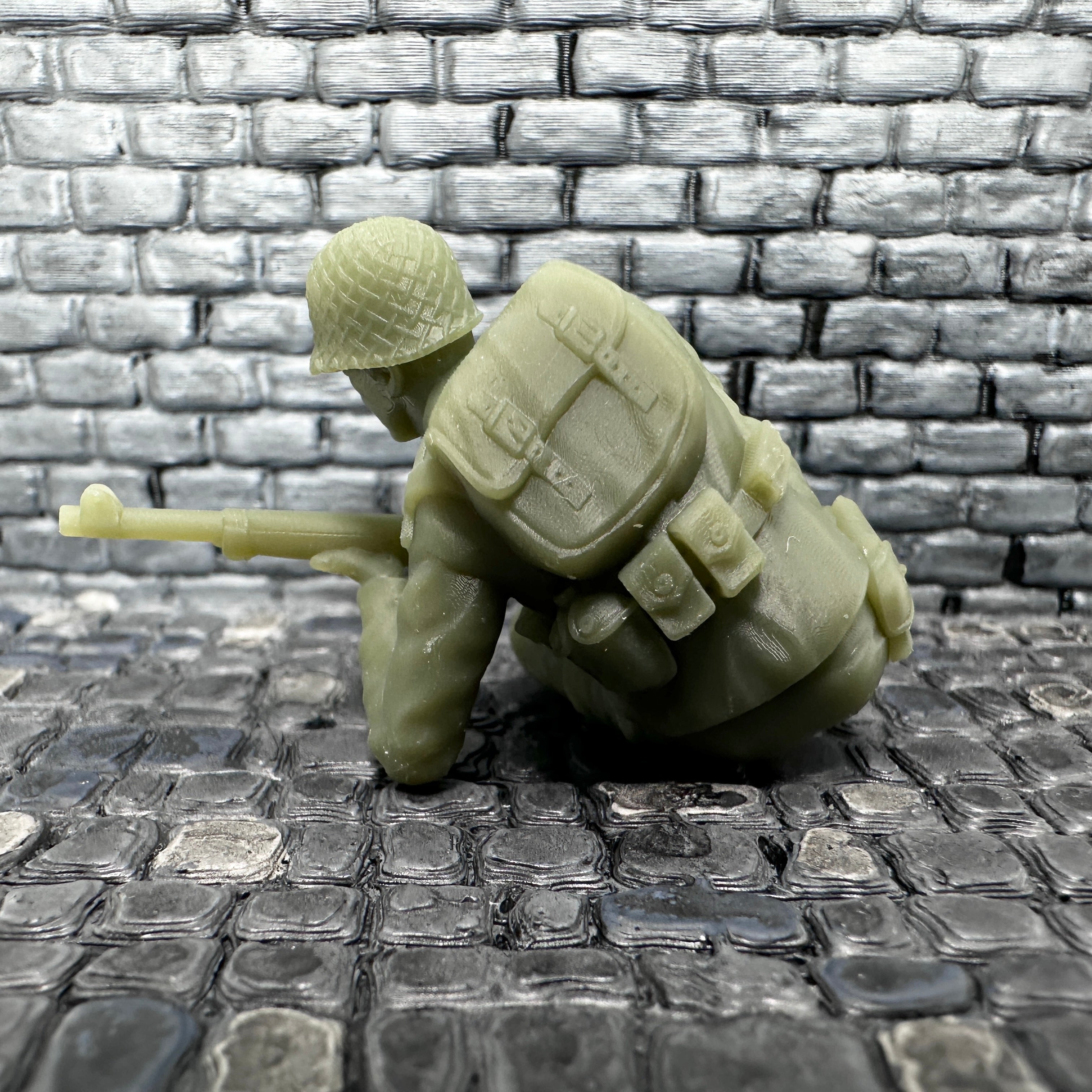 WW2 American Taking Cover