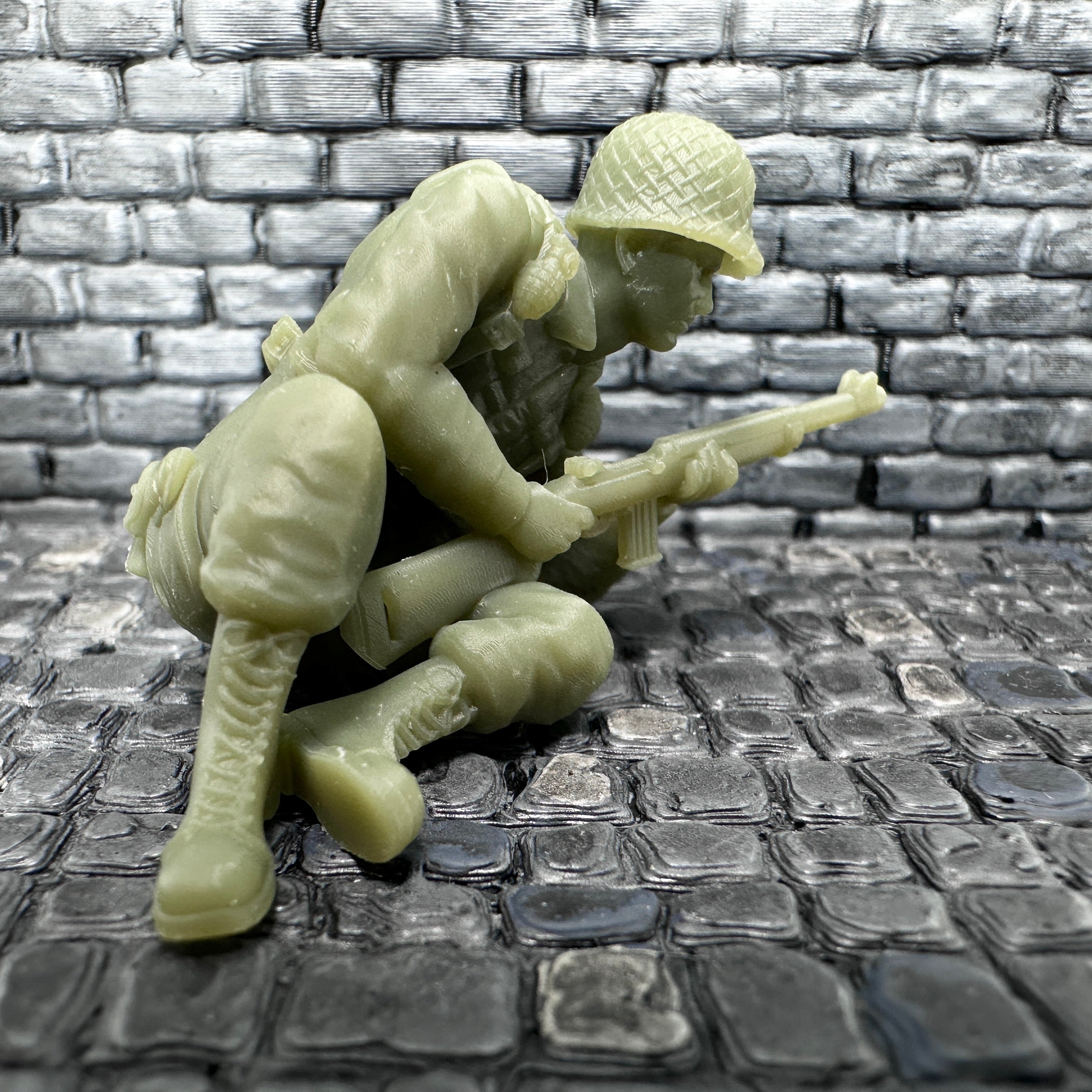 WW2 American Taking Cover