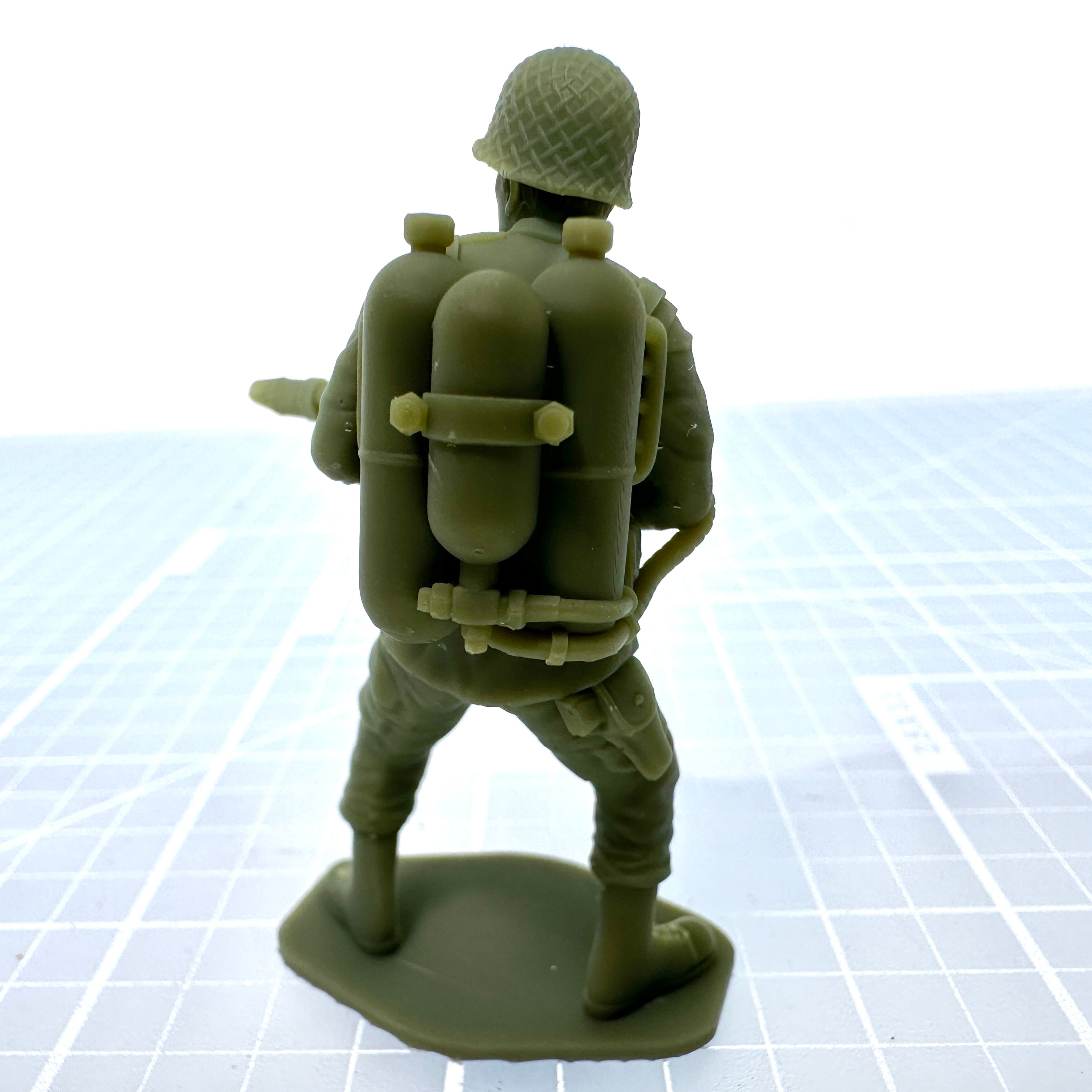 American Soldier with Flame Thrower