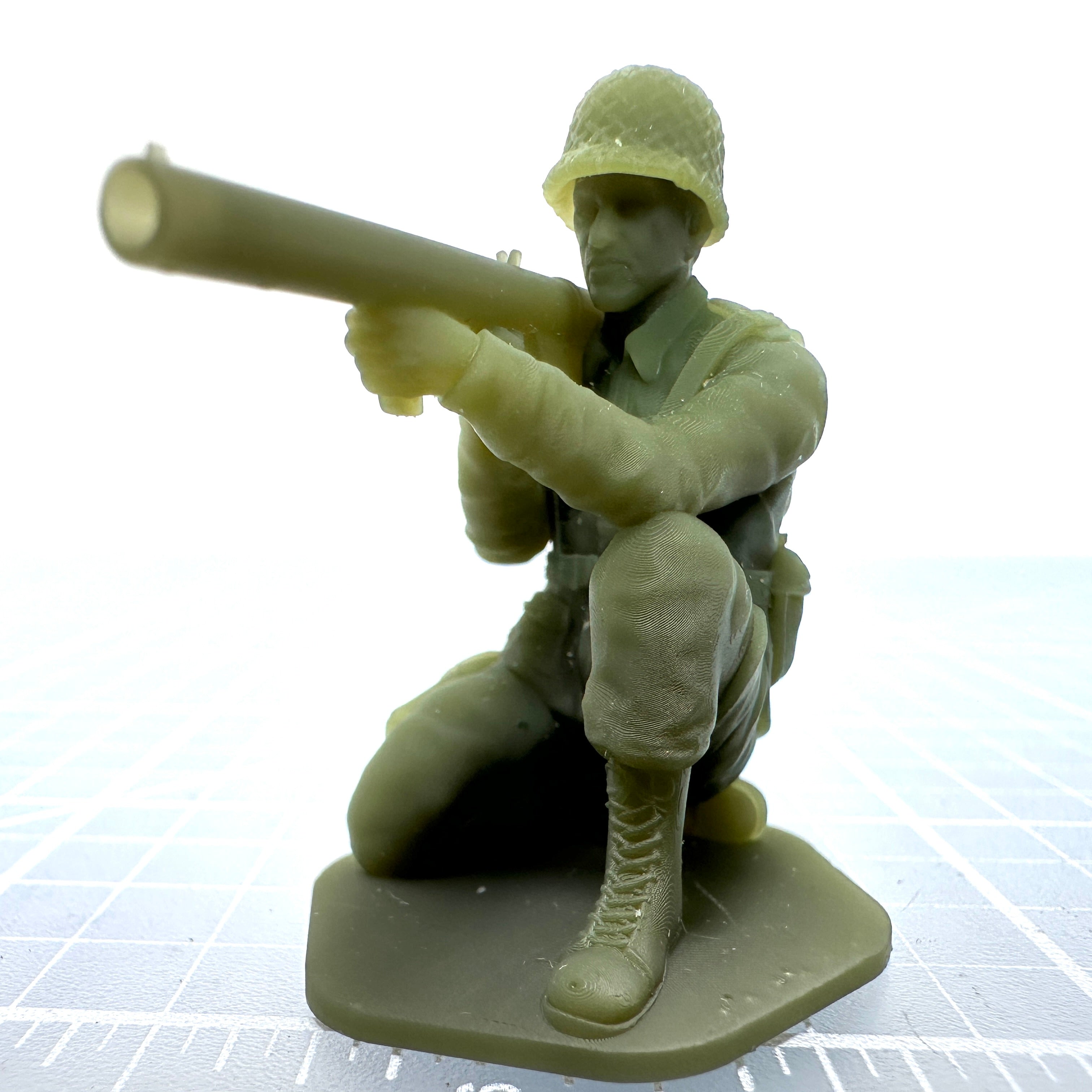 American Soldier Firing Bazooka