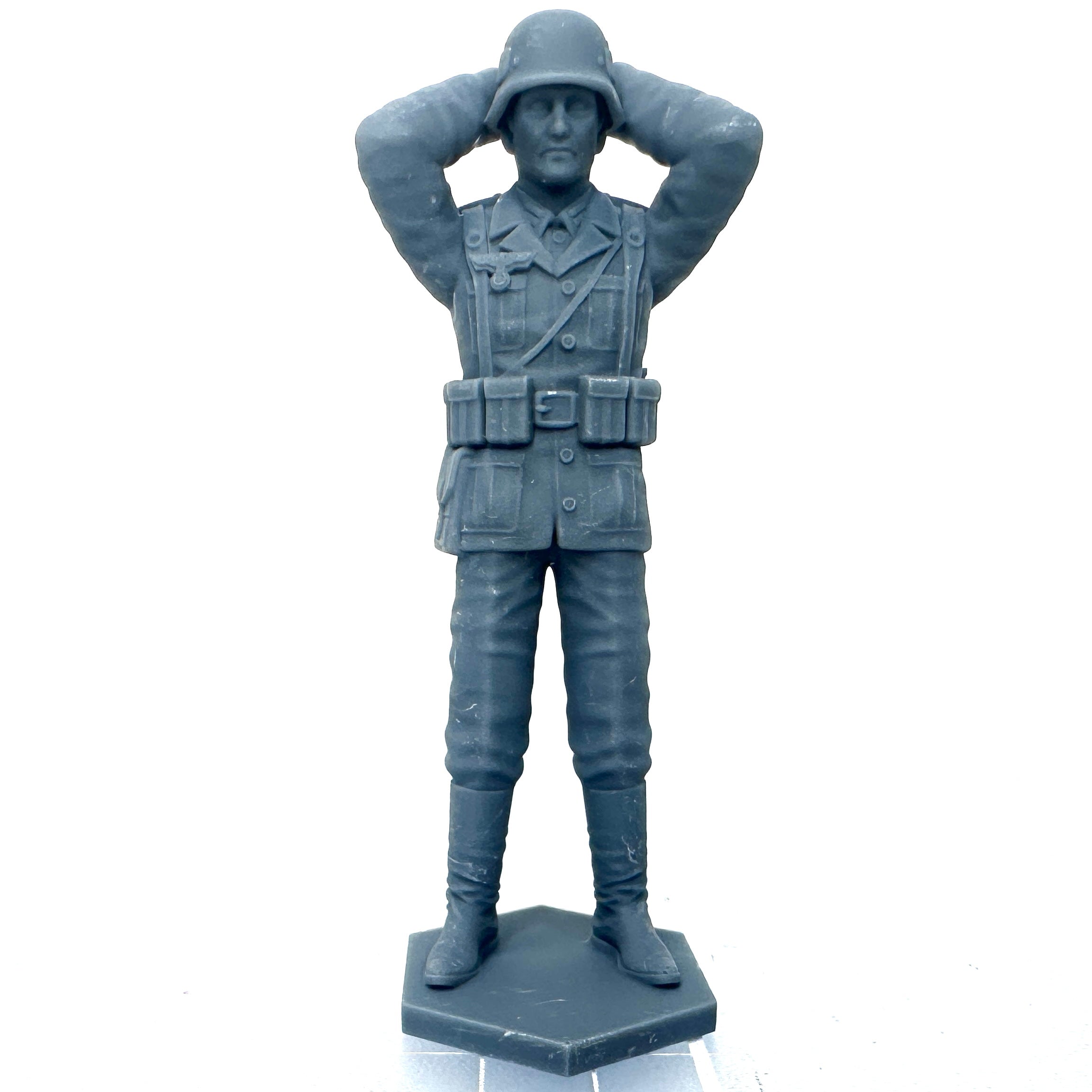WW2 German Soldier Surrendering Hands Behind the Head