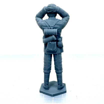 WW2 German Soldier Surrendering Hands Behind the Head
