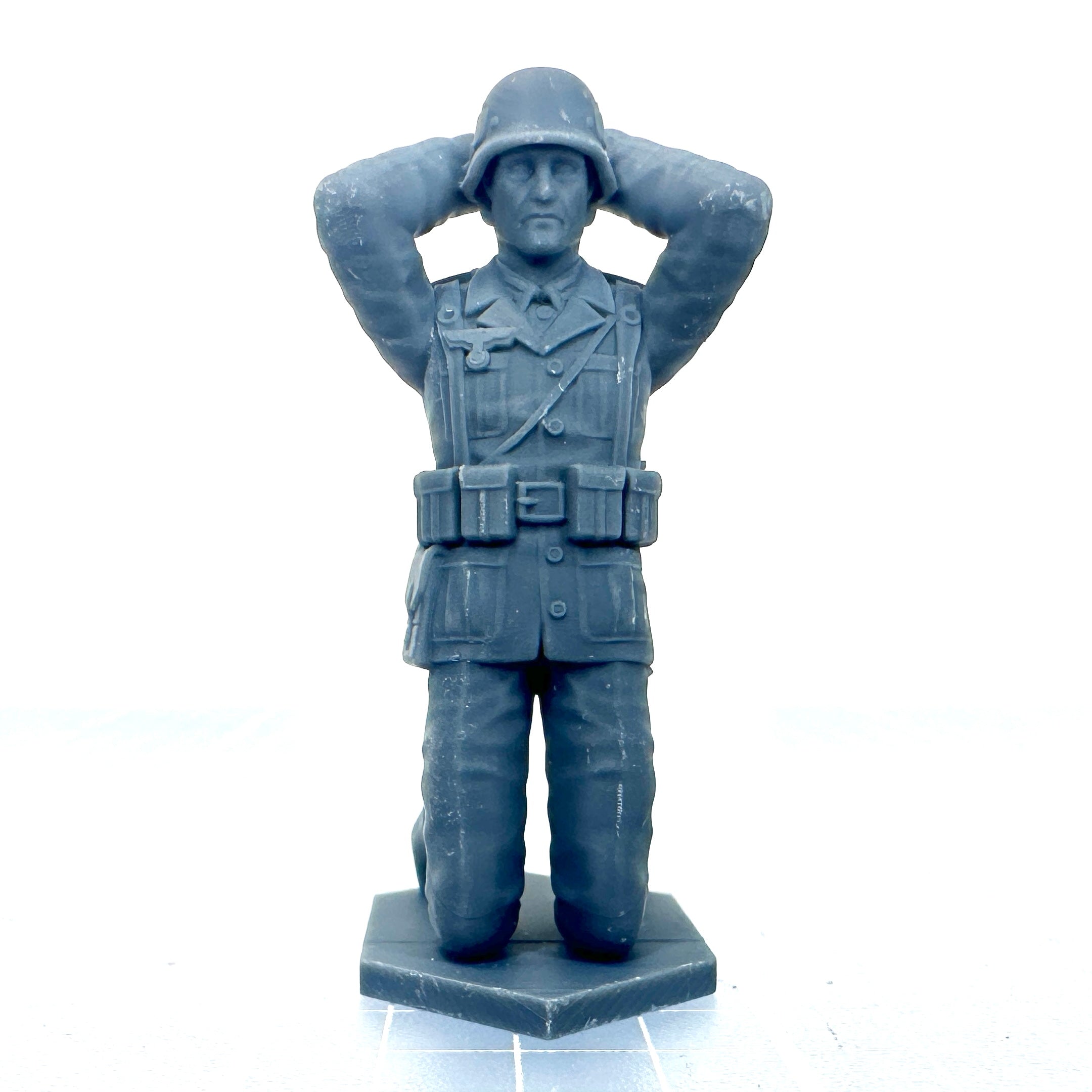 WW2 German Soldier Kneeling Surrendering