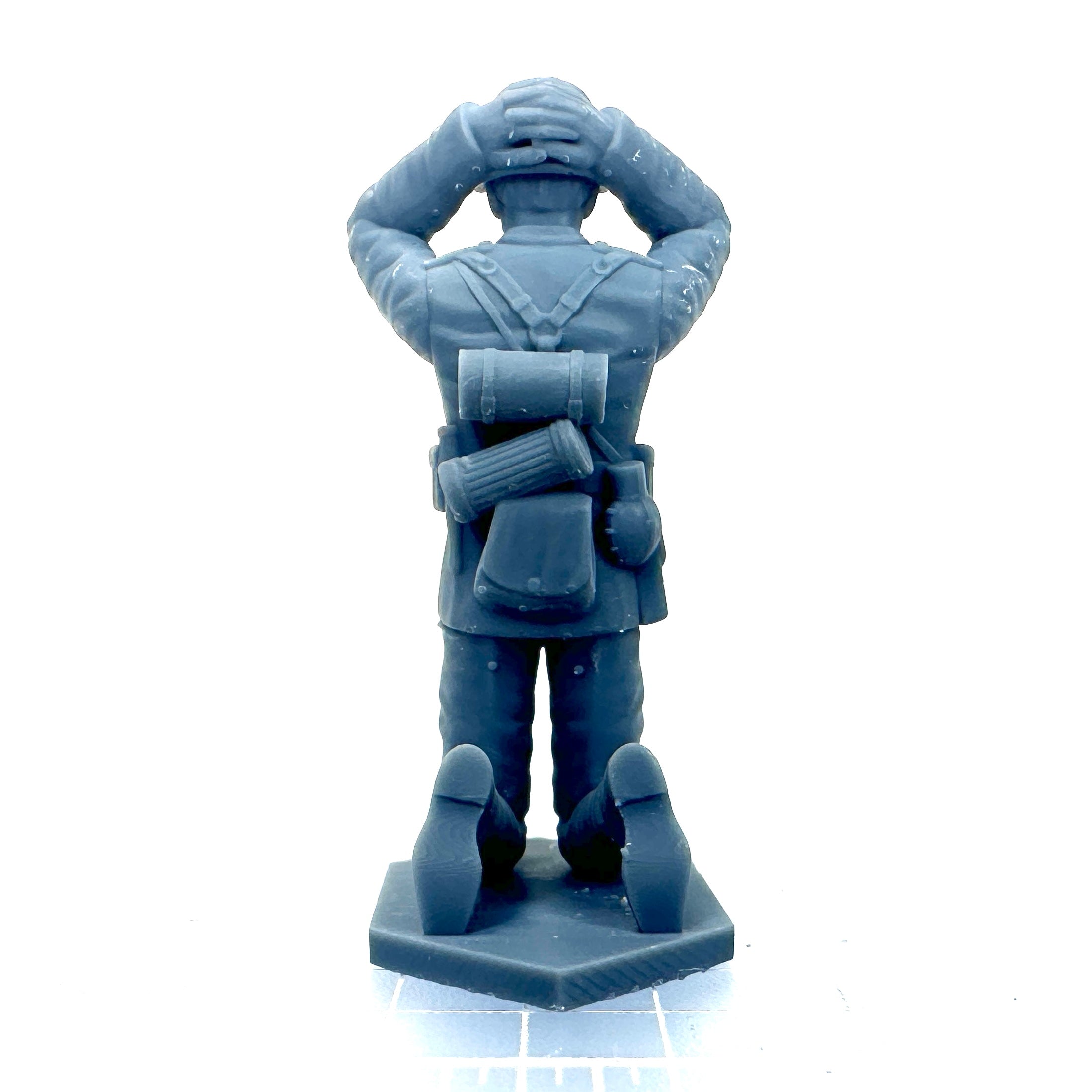 WW2 German Soldier Kneeling Surrendering