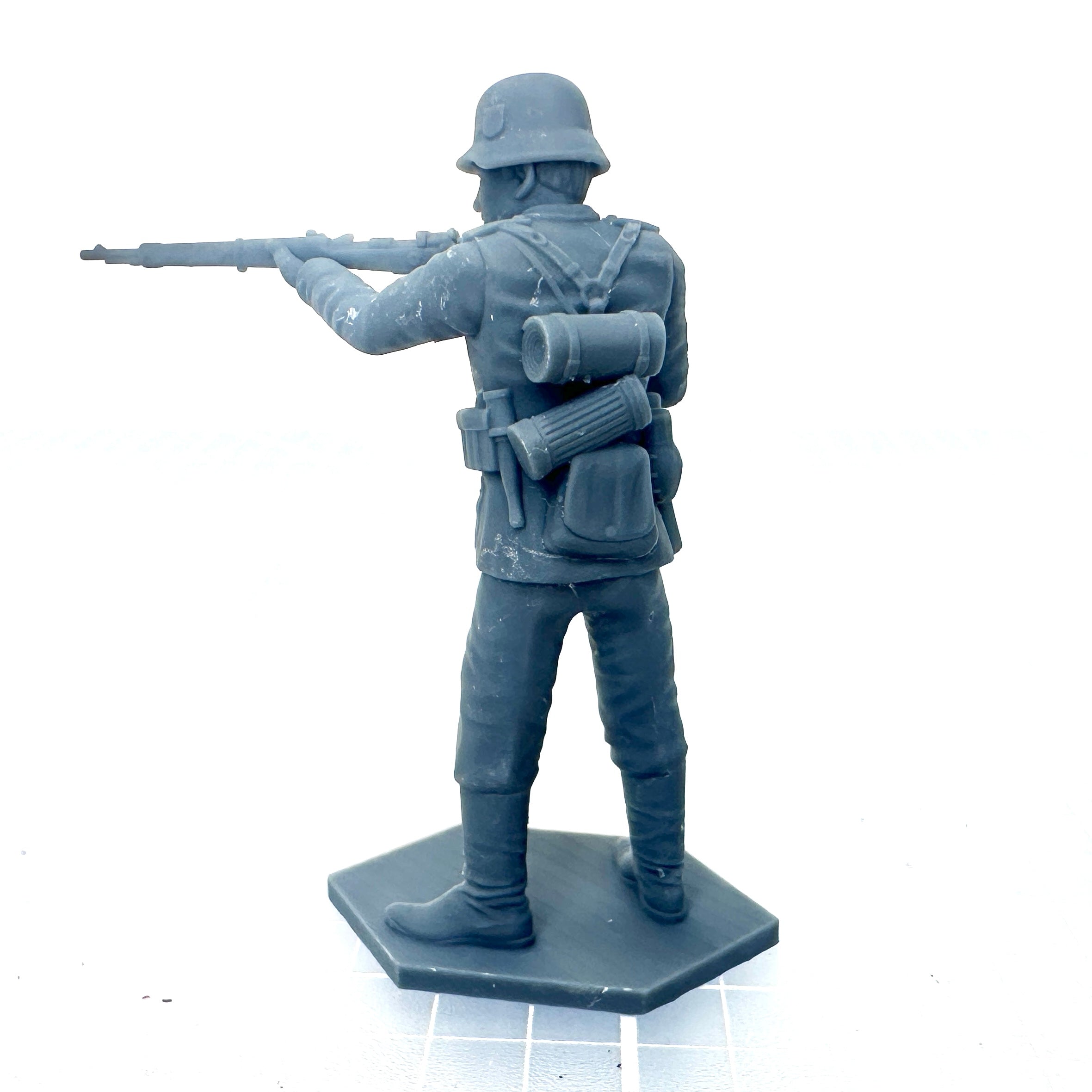 WW2 German Soldier Firing Rifle