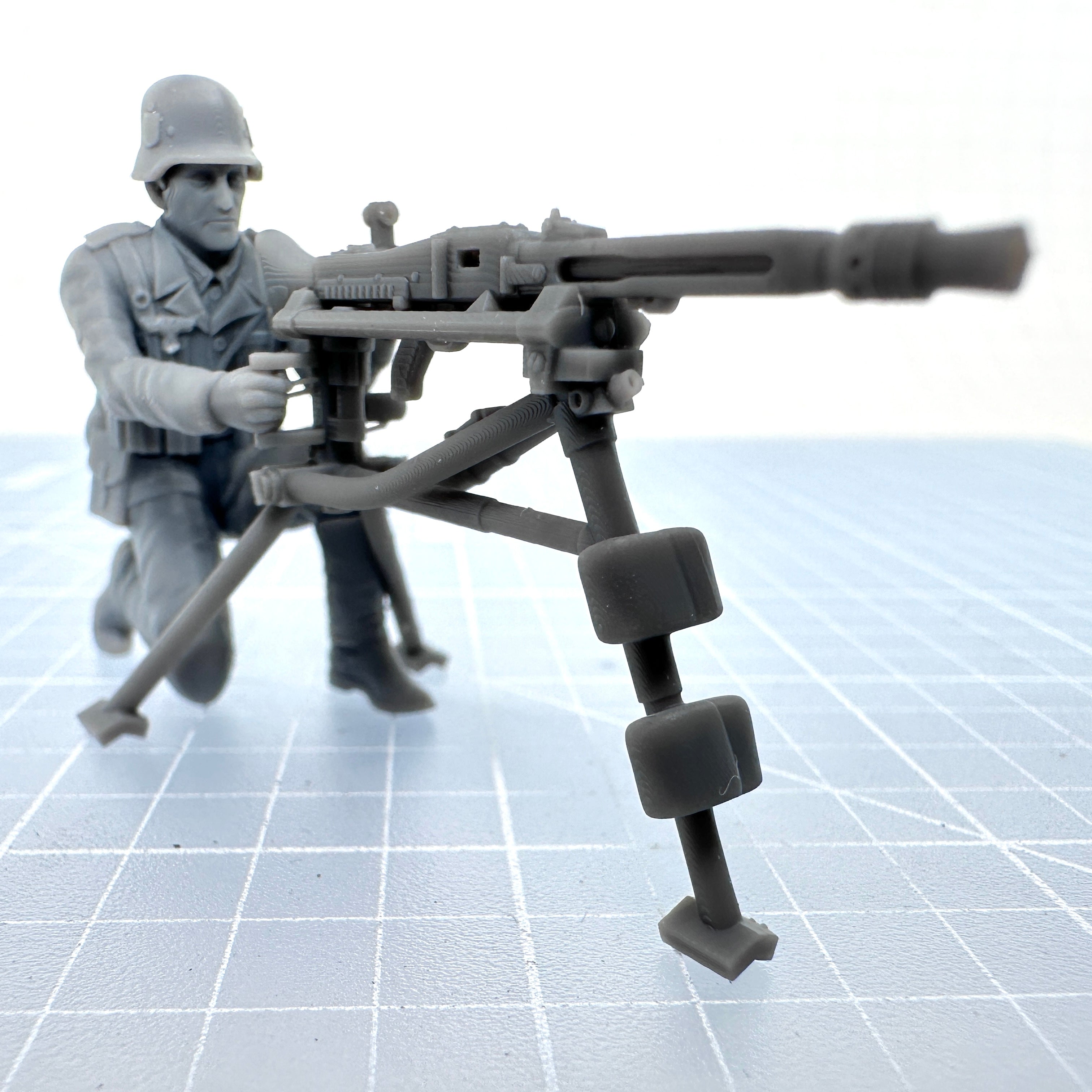 German Kneeling behind MG42