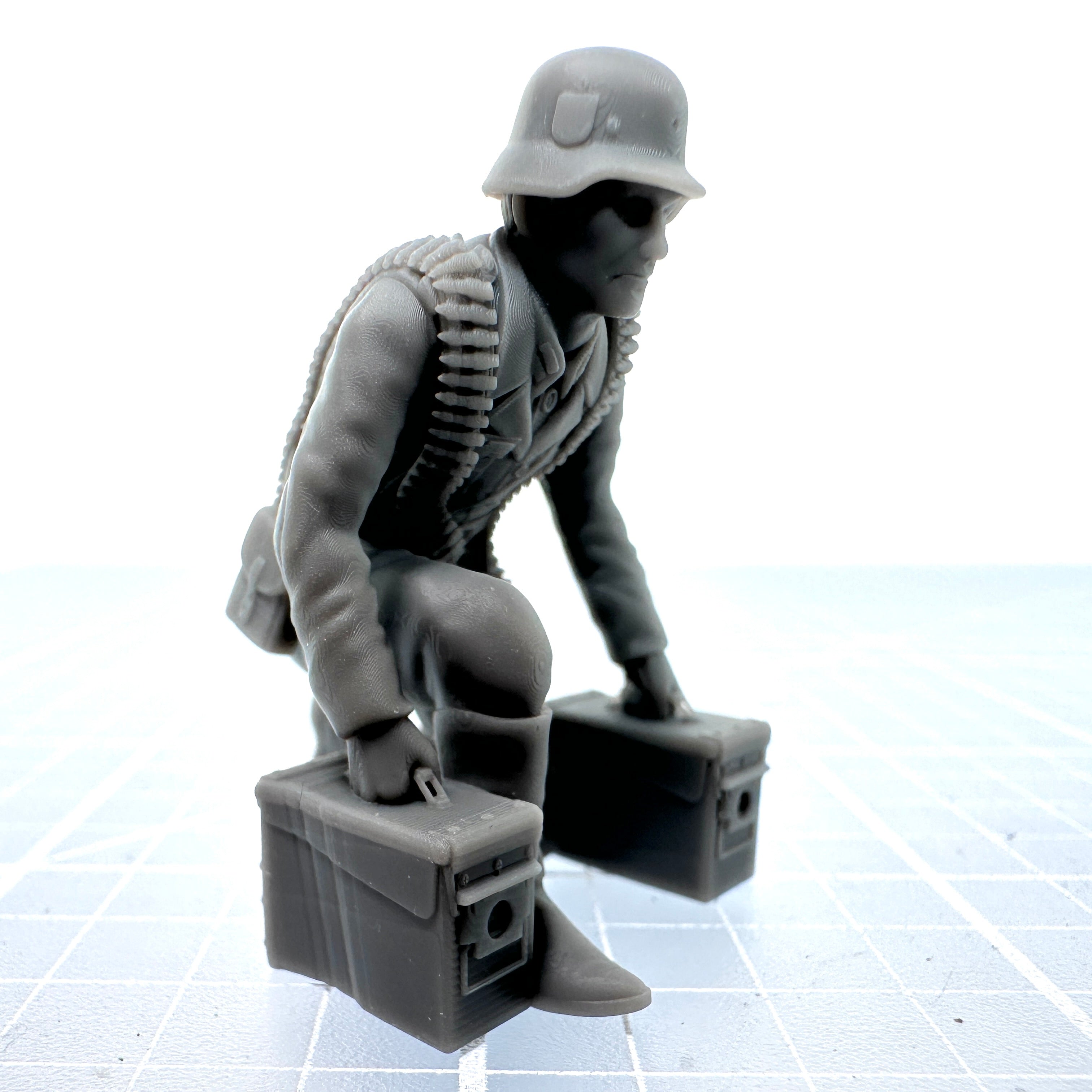 German Ammo Carrier Kneeling