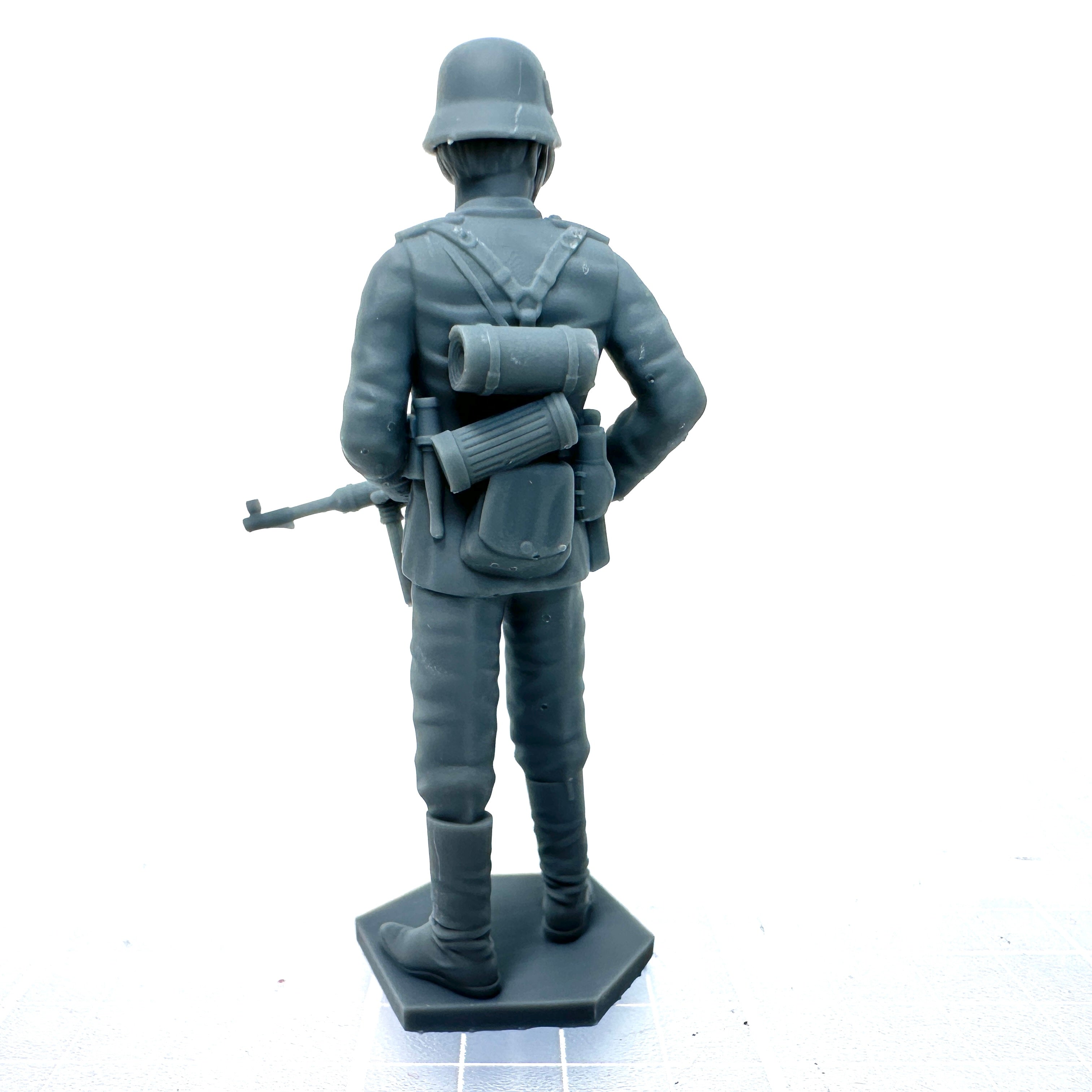 WW2 German in Gas Mask with Sub Machine Gun