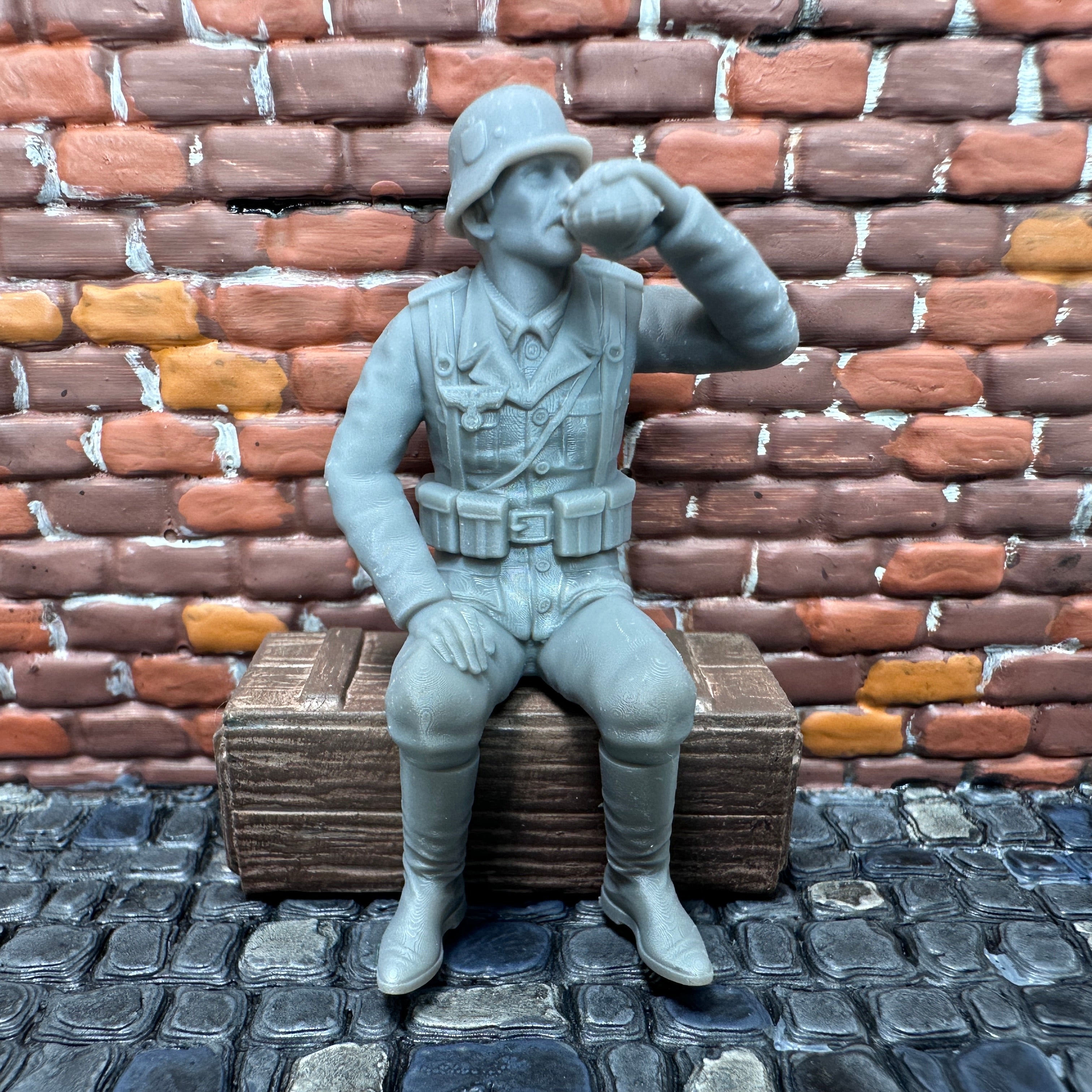 WW2 German Sitting Drinking