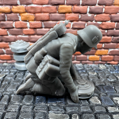 WW2 German Sapper Placing Land Mine