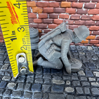 WW2 German Sapper Placing Land Mine