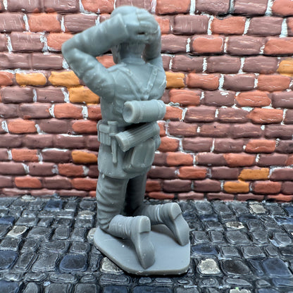 WW2 German Soldier Kneeling Surrendering