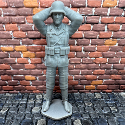 WW2 German Soldier Surrendering Hands Behind the Head