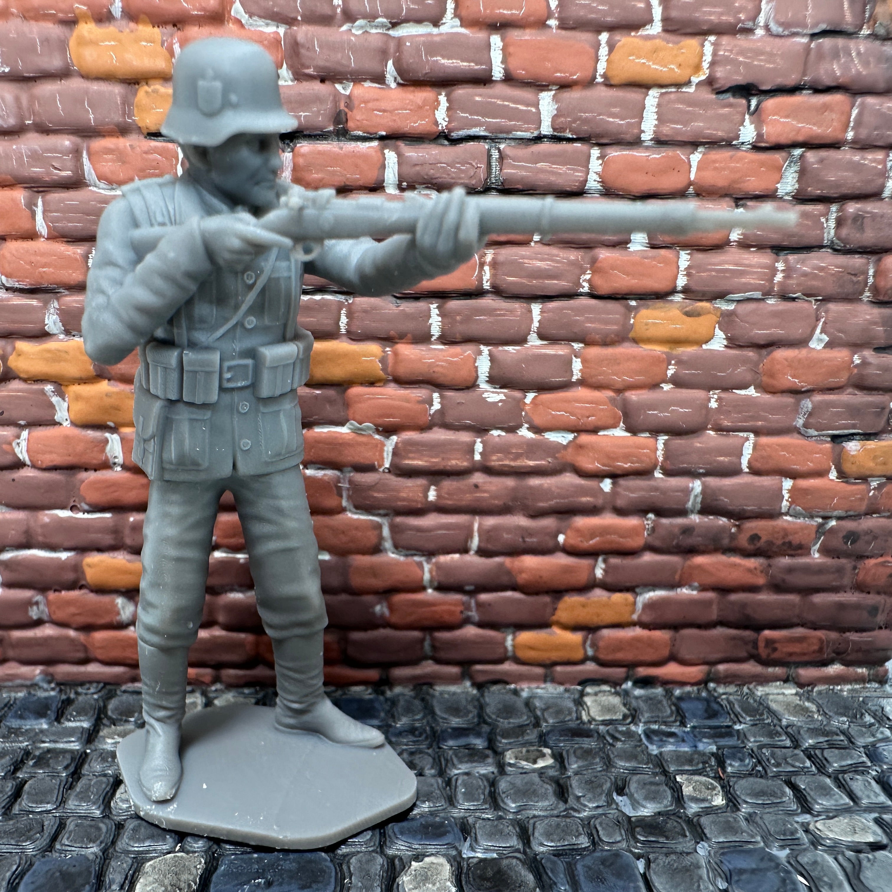 WW2 German Soldier Firing Rifle