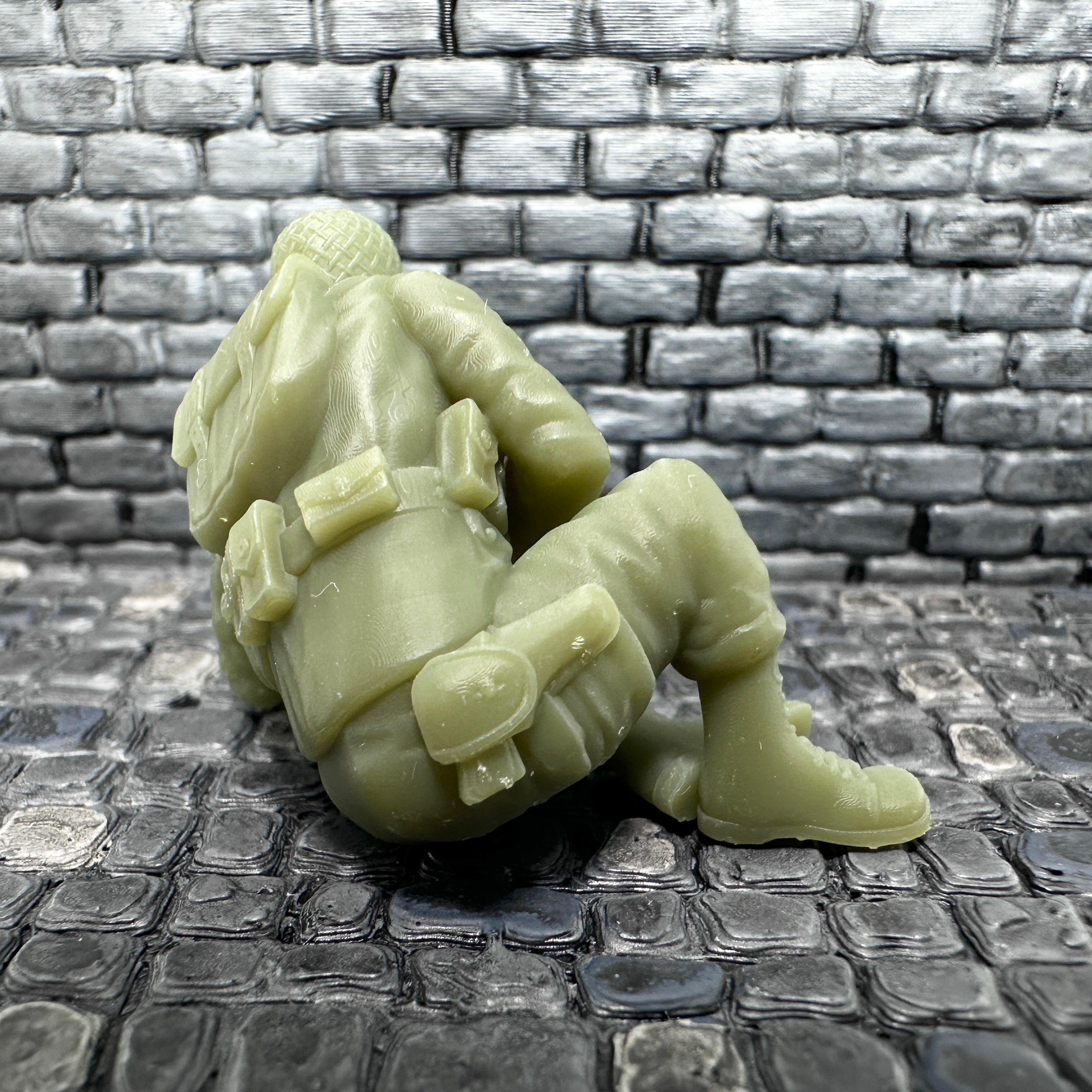 WW2 American Taking Cover