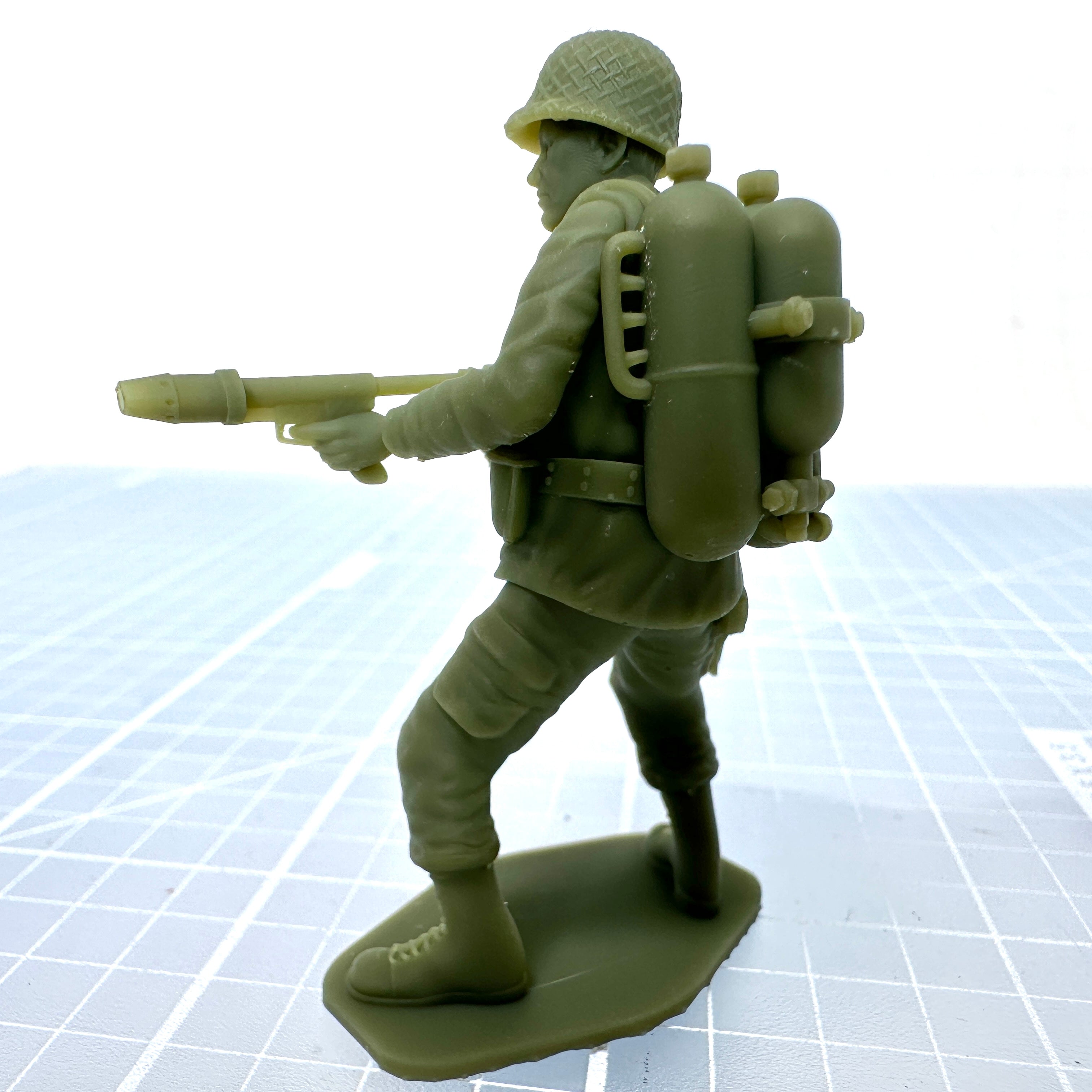 American Soldier with Flame Thrower