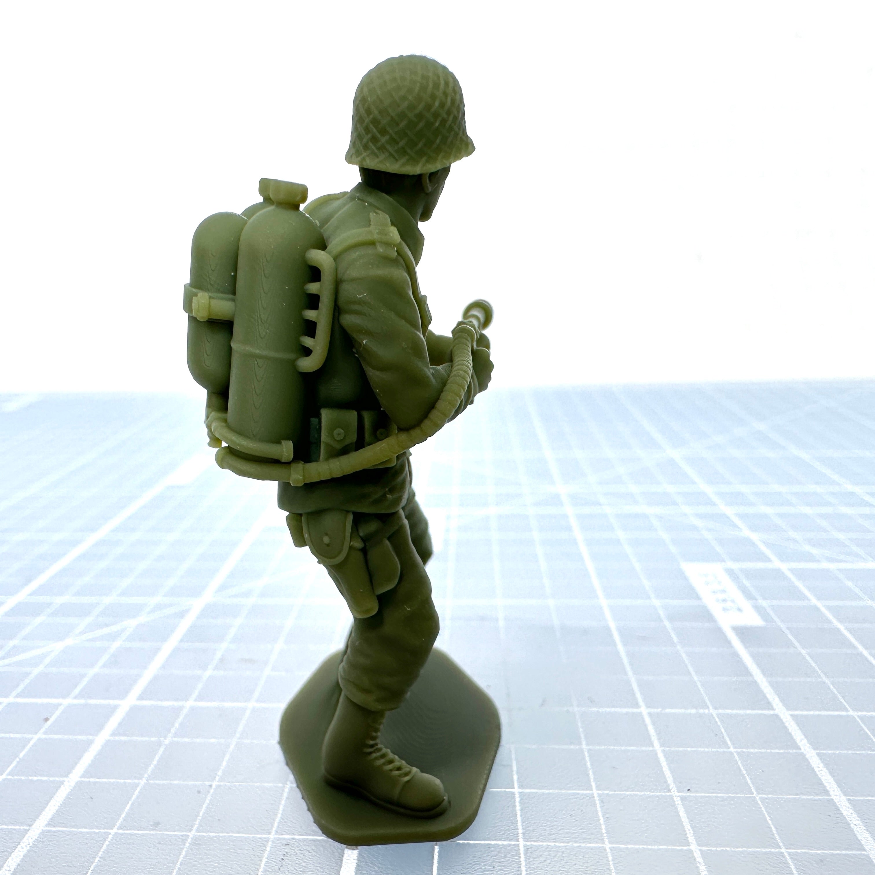 American Soldier with Flame Thrower