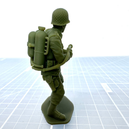 American Soldier with Flame Thrower