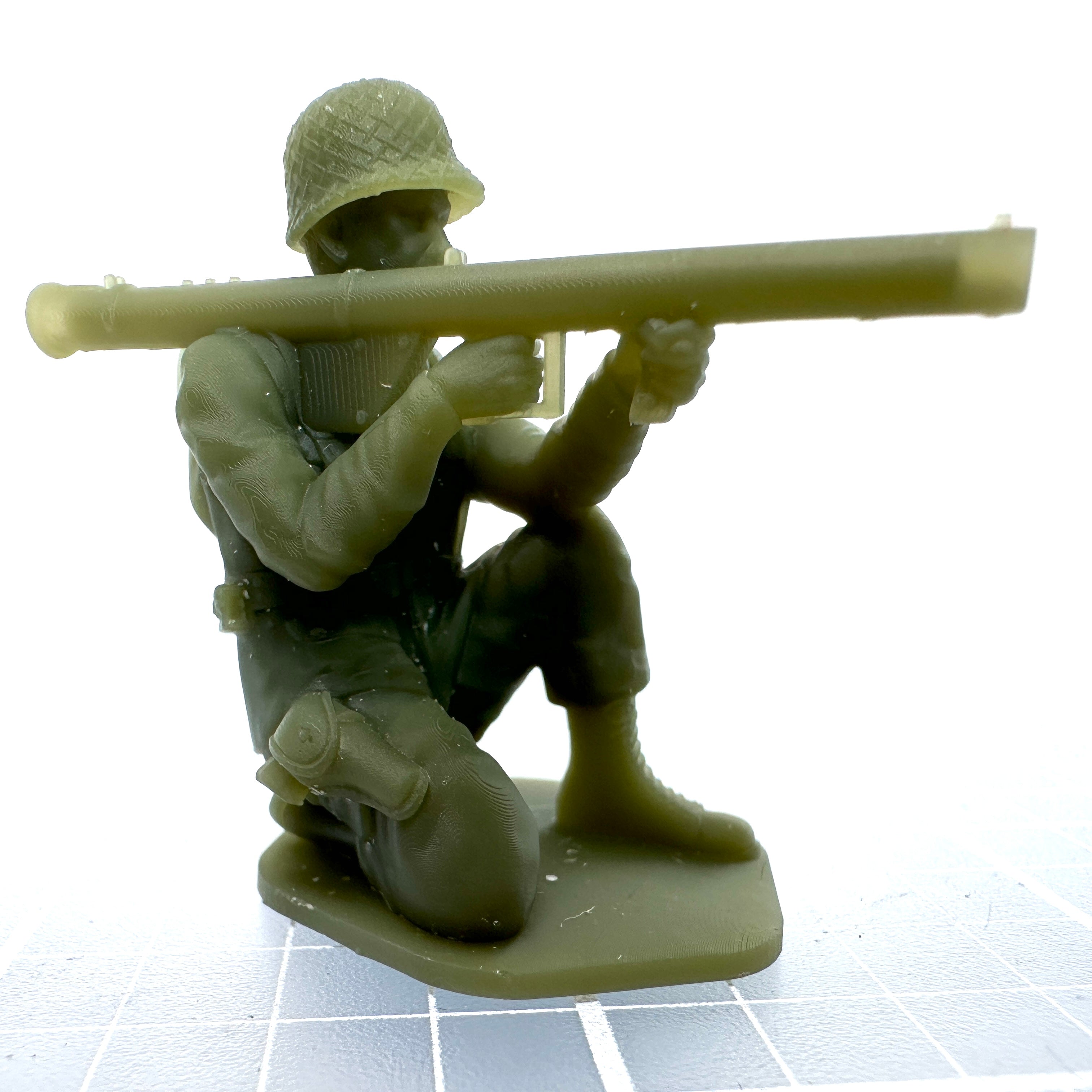American Soldier Firing Bazooka