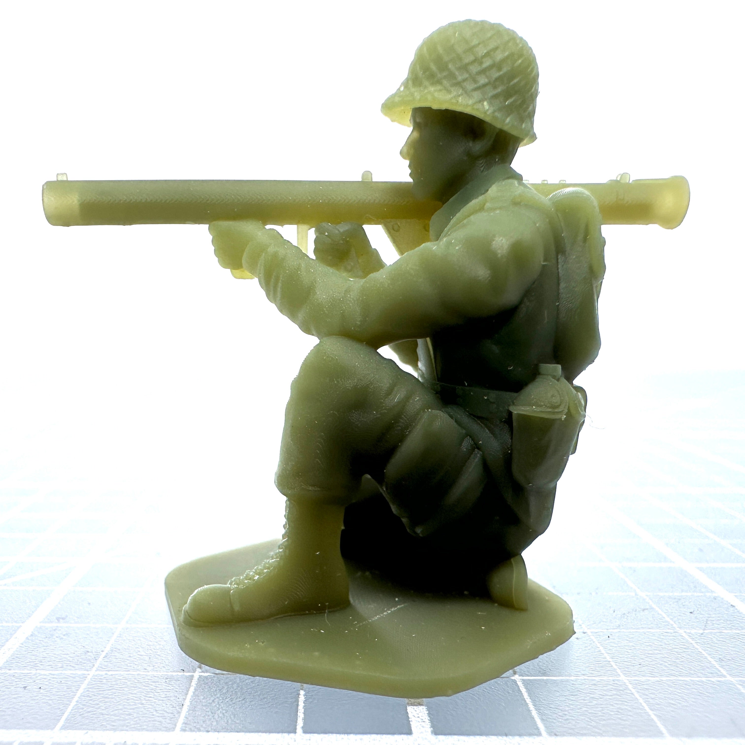 American Soldier Firing Bazooka